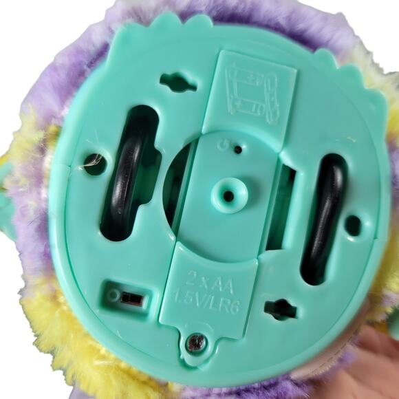 Hatchimals Interactive Plush Toy, Purple Yellow, Eyes Light Up, Works, 7" - Picture 14 of 14